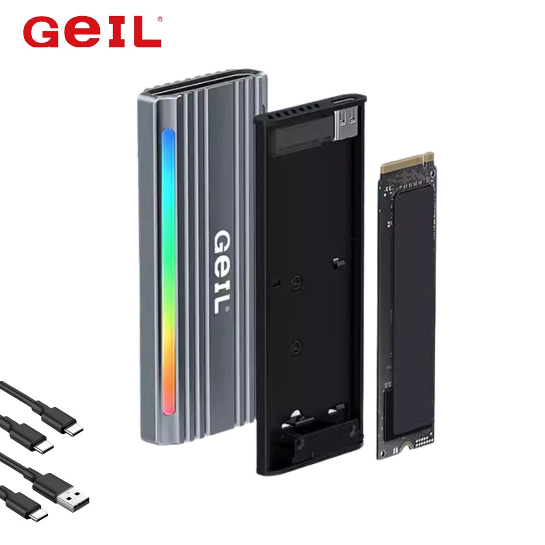 BOX SSD M.2/NVME Type-C / USB 3.1 GeIL 10G-T3 (RGB)